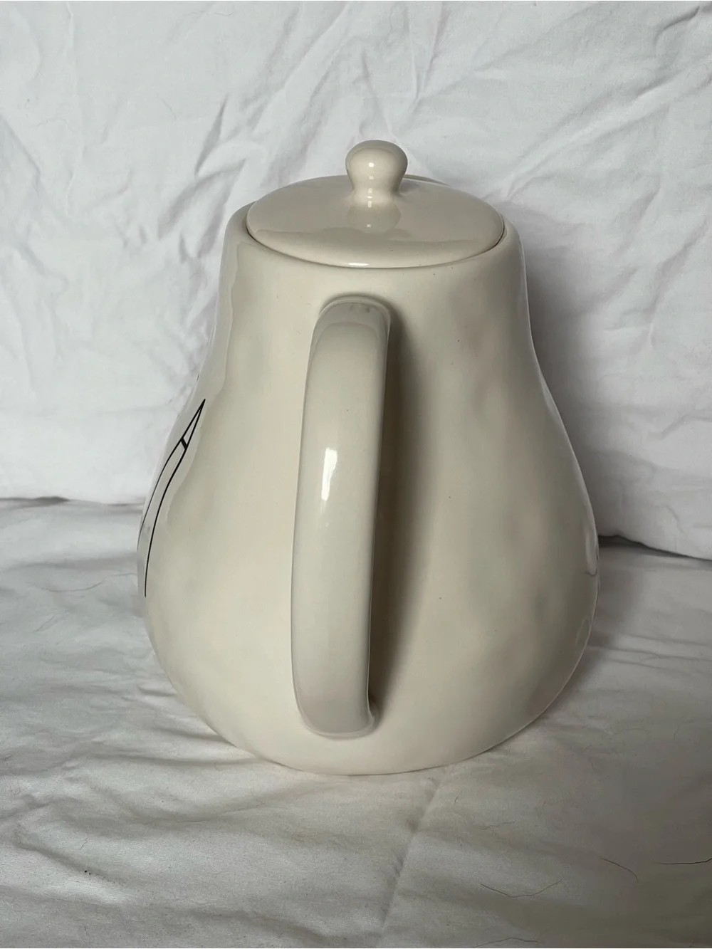 Rae Dunn by Magenta ceramic teapot TEA  black lettering new tea pot